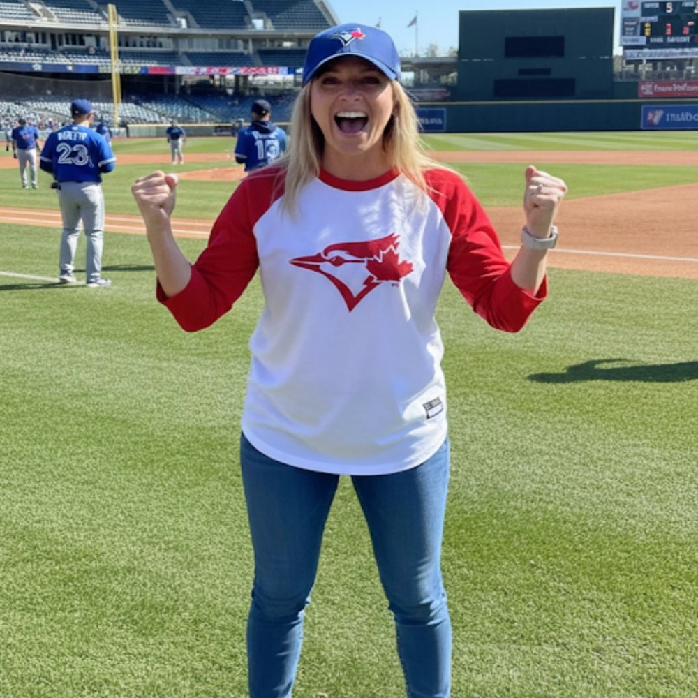 💙Blue Jays Raglan Baseball Shirt💙 - Picture 2 of 4